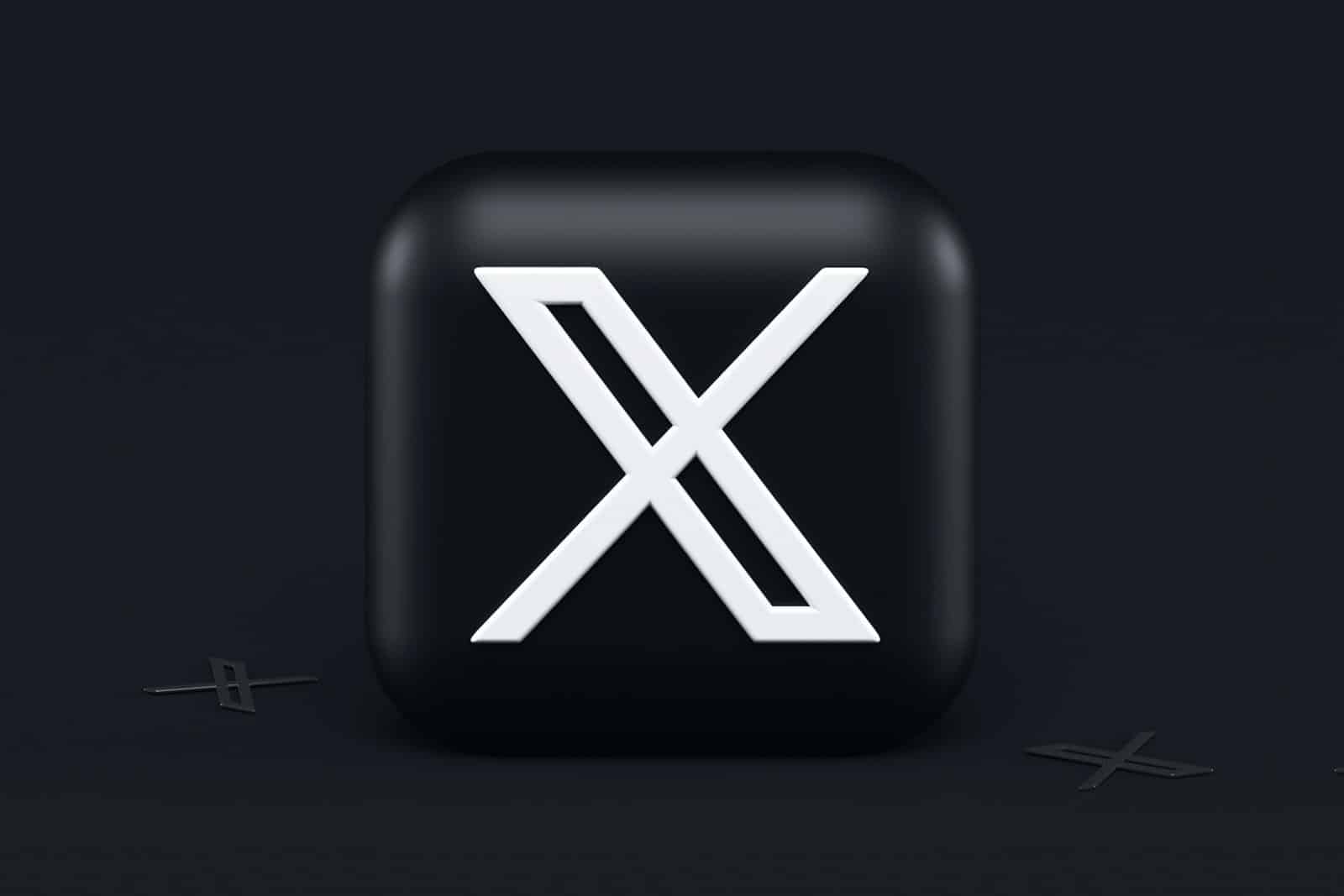 a black square button with a white x on it